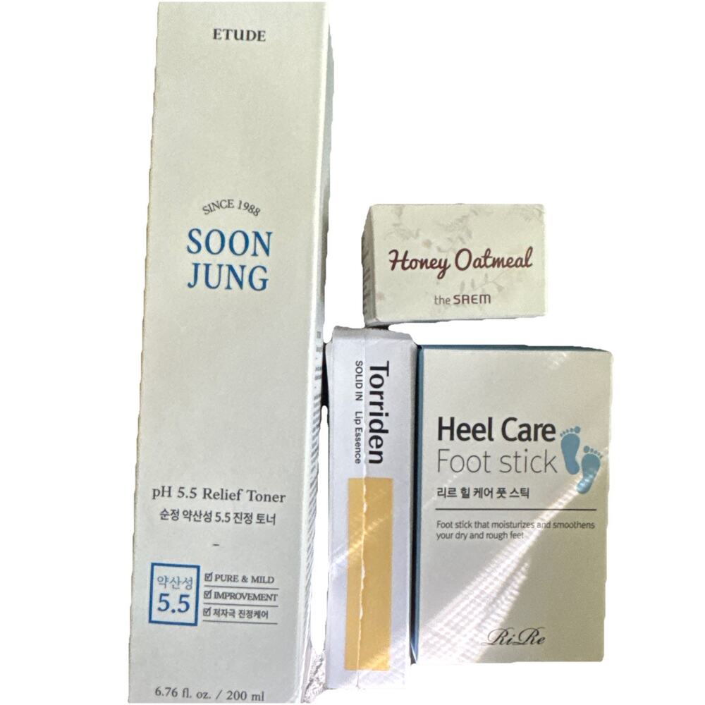 Etude House SoonJung pH 5.5 Relief Toner 6.76 Fl Oz Set Foot Stick, Torriden